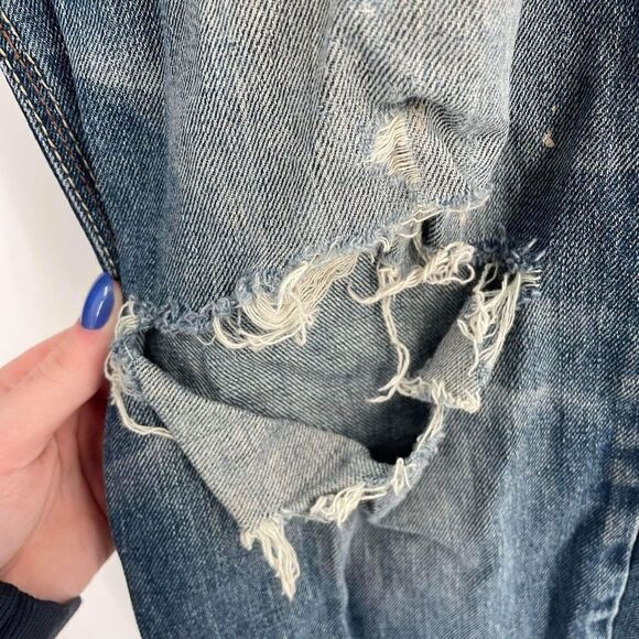 Coogi Australia Men's Distressed Relaxed Straight Jeans Blue Denim Size W34 L32 - Picture 8 of 13